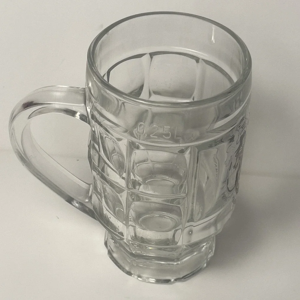 Vintage Beck's Beer Glass Mug Stein Product Of Germany Clear Heavy Barware 0.25L